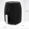 Princess 182025 aerofryer xxl heteluchtfriteuse (zwart zilver, 4,5 liter)