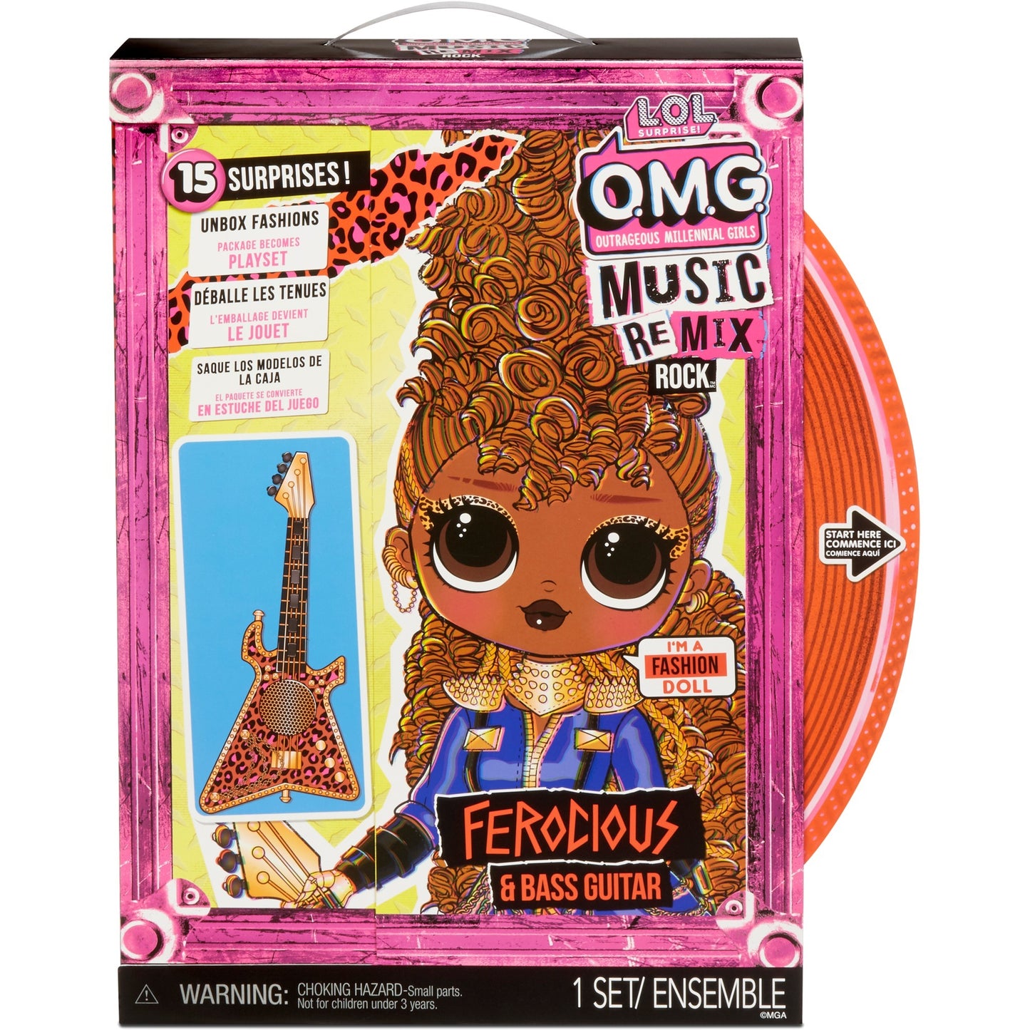 Mga entertainment l.o.l. surprise! omg remix rock - ferocious and bass guitar pop