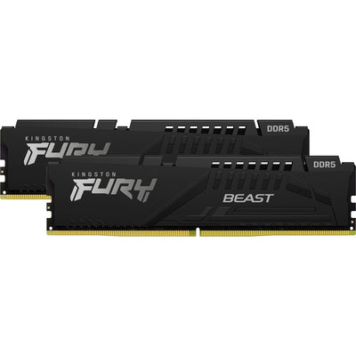 Kingston fury beast 32 gb ddr5-5600 (2x 16 gb) werkgeheugen (zwart, kf556c40bbk2-32, xmp 3.0)