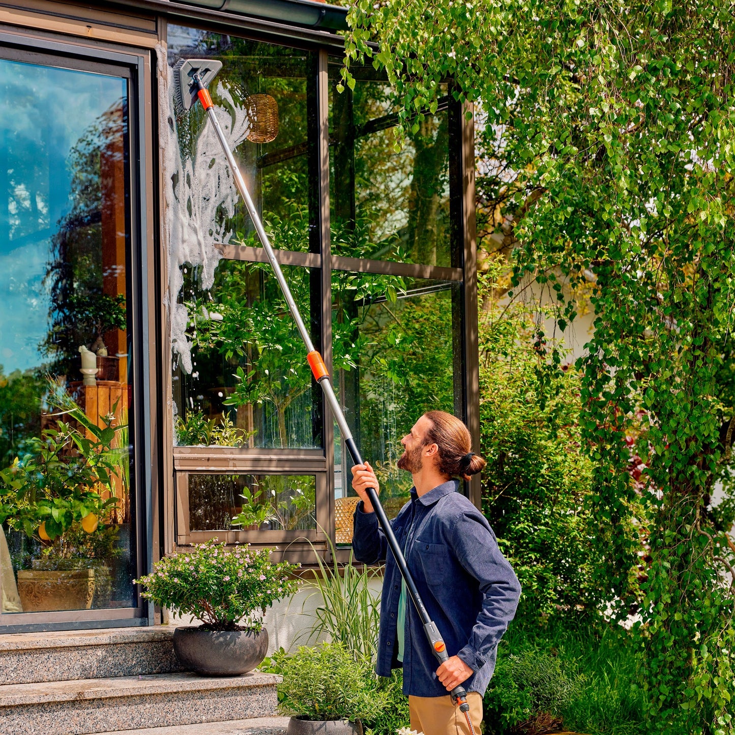 Gardena cleansystem telescopische steel m - xl, voor verder afgelegen plekken (18804-20)