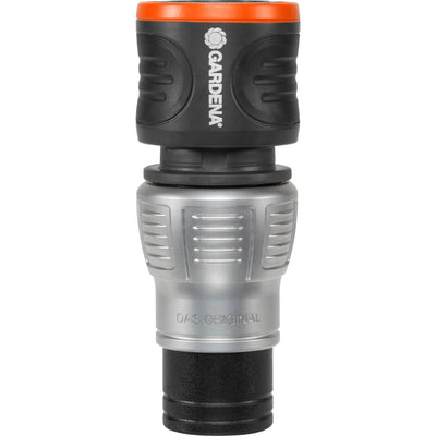 Gardena premium waterstop 13 mm (1 2 ), 15 mm (5 8 ) slangstuk (grijs zilver, 18253-50)