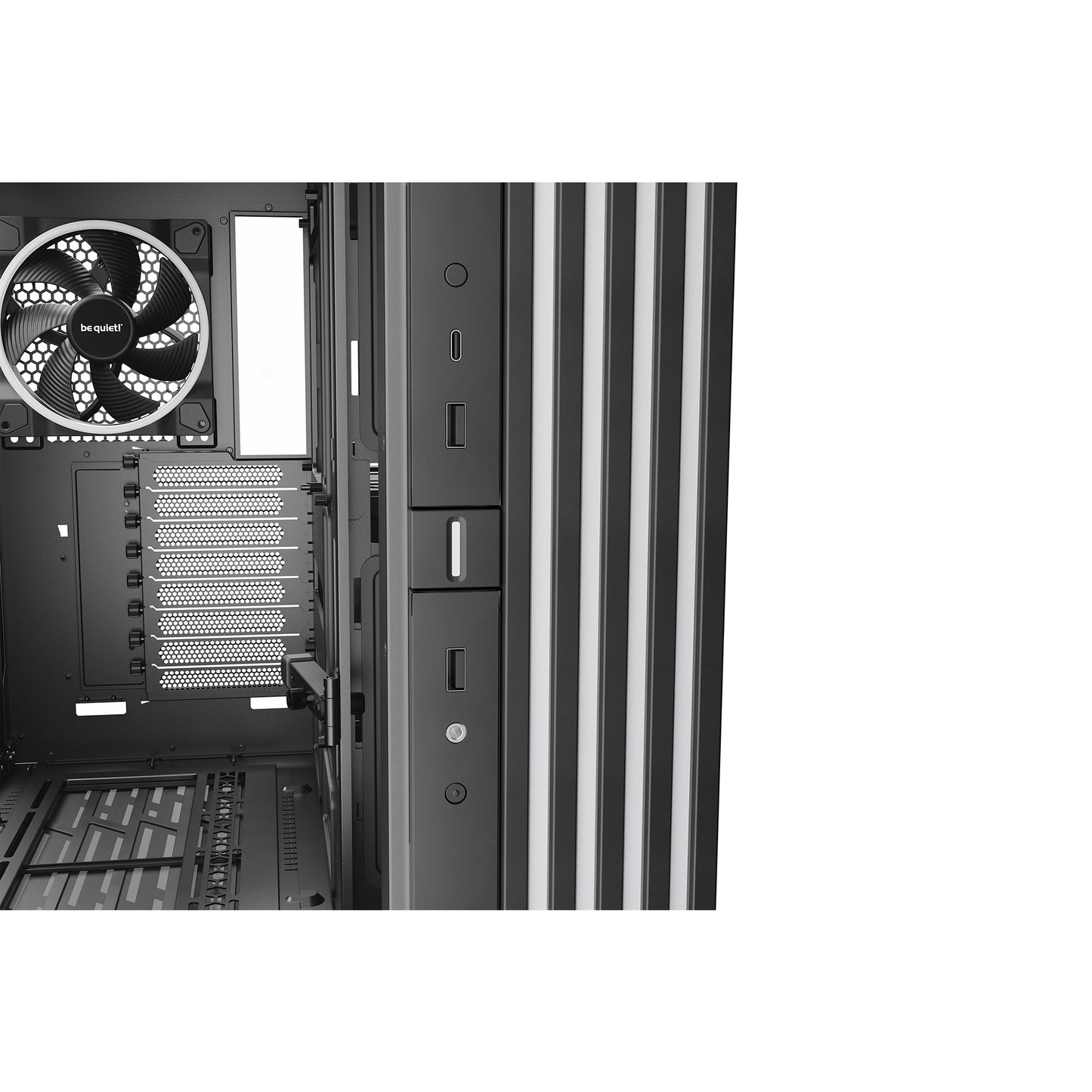 Be quiet! light base 900 dx big tower behuizing (zwart | 2x usb-a | 1x usb-c | rgb | window)