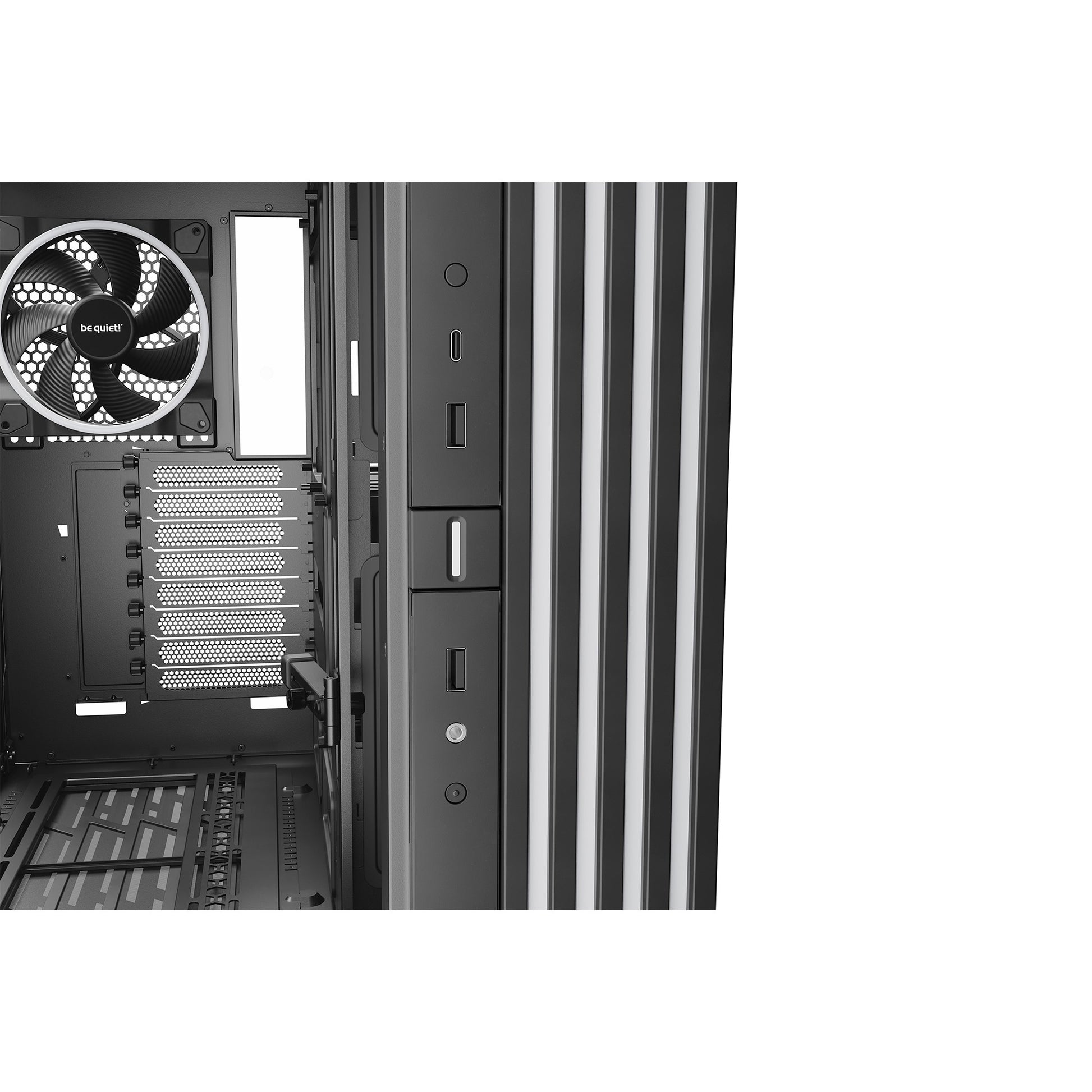 Be quiet! light base 900 dx big tower behuizing (zwart | 2x usb-a | 1x usb-c | rgb | window)