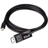 Club 3d usb-c naar displayport 1.4 kabel (zwart, 1,8 meter) - afbeelding 2