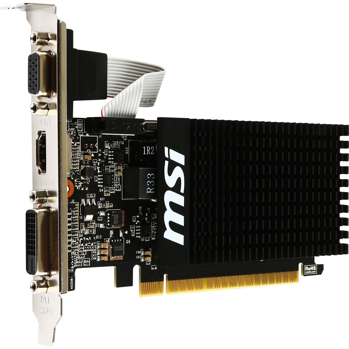 Msi gt 710 2gd3h lp grafische kaart (vga, dvi, hdmi, low-profile)