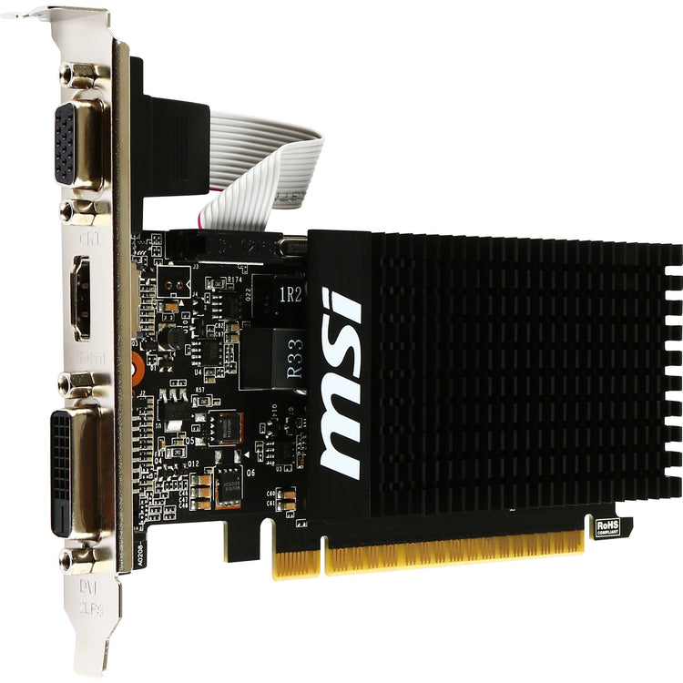 Msi gt 710 2gd3h lp grafische kaart (vga, dvi, hdmi, low-profile)