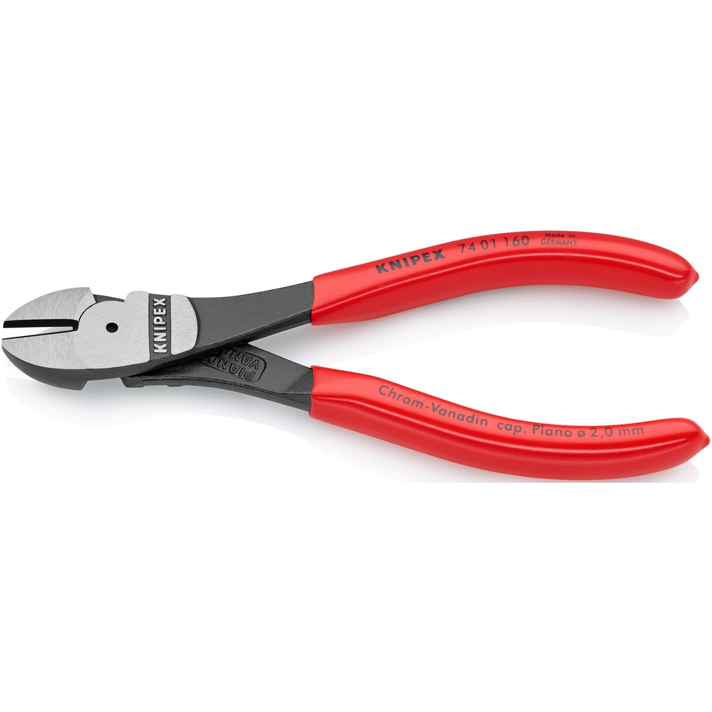 Knipex kracht-zijsnijtang 74 01 160 kniptang (rood)