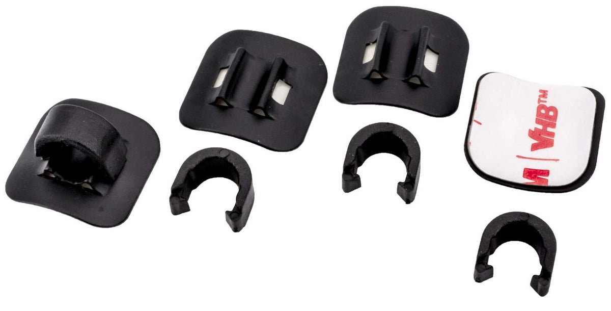 Katana self-adhesive aluminum guide sleeves set incl. clips (4 pieces)
