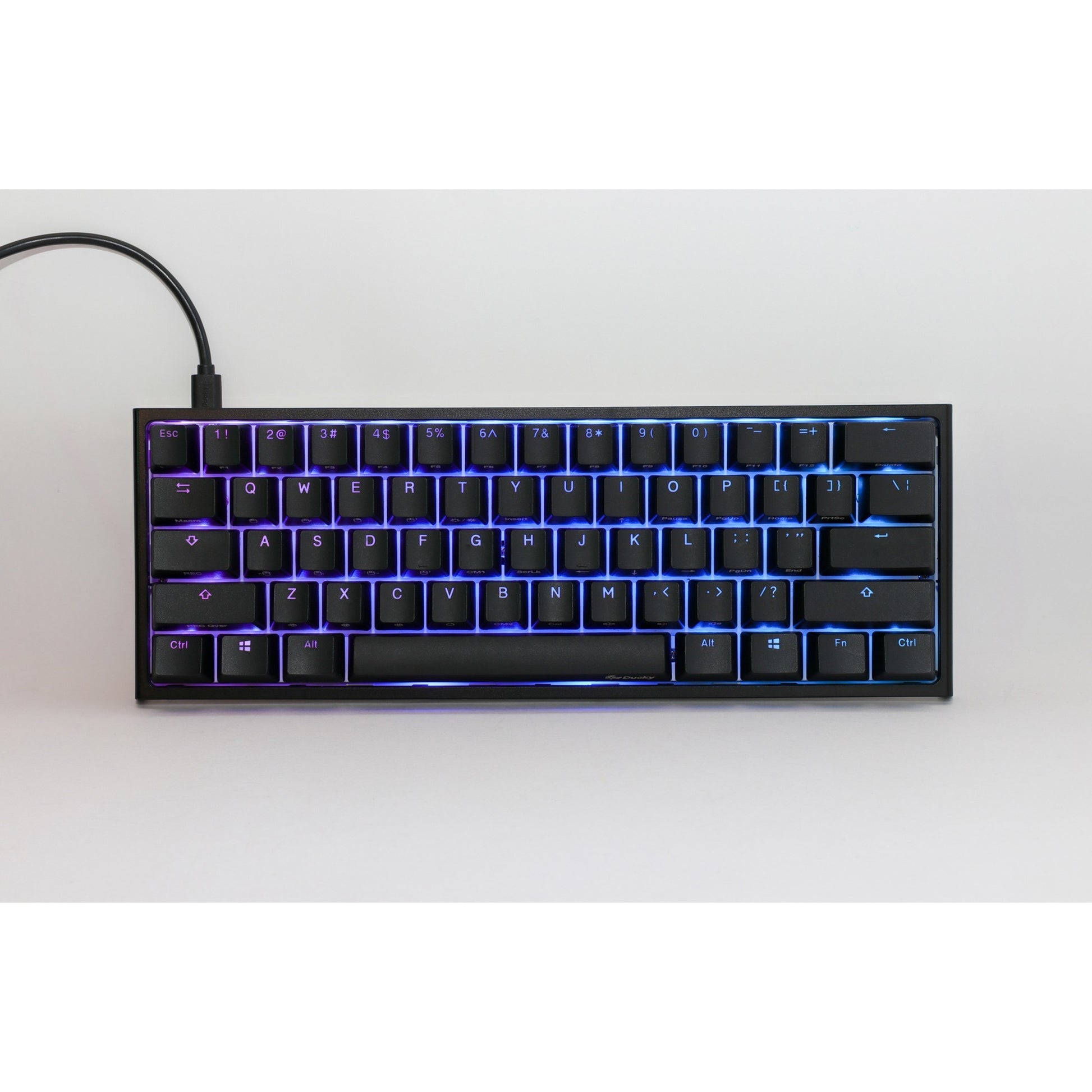 Ducky one 2 pro mini classic rgb mechanisch gaming toetsenbord (zwart, us lay-out (qwerty), cherry mx silent red, 60%, rgb led, double-shot pbt, quack mechanics)