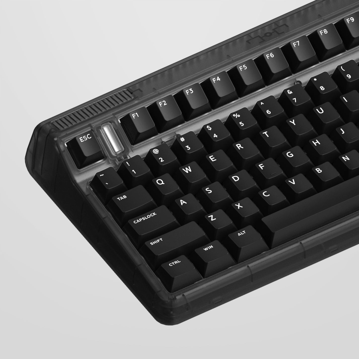 Iqunix og80 dark side wireless mechanical keyboard (zwart, us lay-out (qwerty), cherry mx blue, 80% (tkl), rgb leds, hot-swappable, pbt, 2.4ghz | bluetooth 5.1 | usb-c)