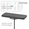 Club 3d cac-3027 qi2 25w draadloze oplader (zwart, qi-gecertificeerd, magsafe-compatibel, magnetisch pad)