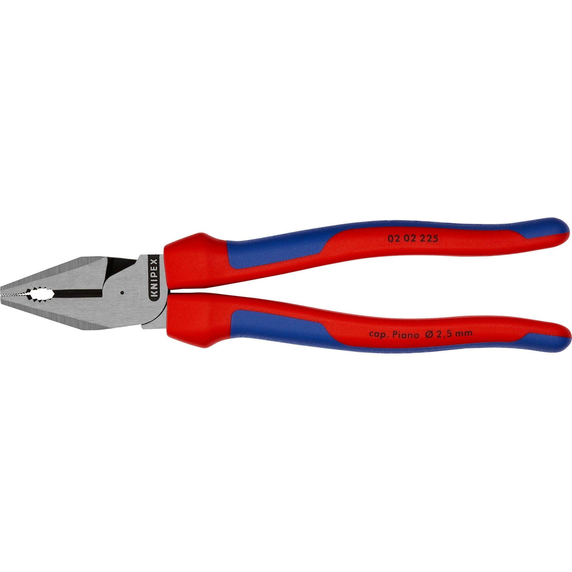 Knipex kracht-kombitang 225 mm combinatietang (rood blauw)