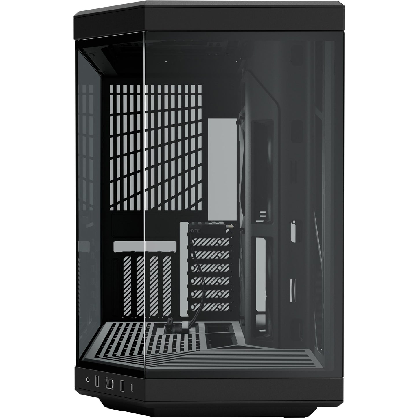 Hyte y70 midi tower behuizing (zwart | 2x usb-a | 1x usb-c | tempered glass)