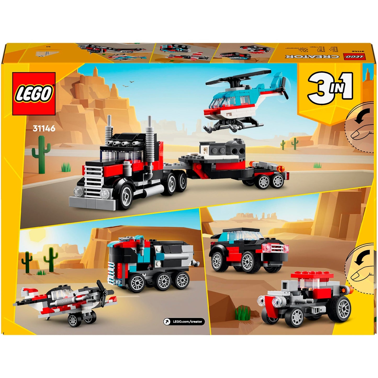 Lego creator 3in1 truck met helikopter - 31146