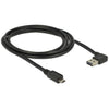 Delock easy-usb-a 2.0 male > easy-usb micro-usb-b 2.0 male kabel (zwart, 2 meter)