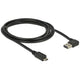 Delock easy-usb-a 2.0 male > easy-usb micro-usb-b 2.0 male kabel (zwart, 2 meter)