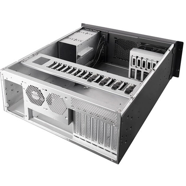 Silverstone rm42-502 rack behuizing (zwart | 2x usb-a 3.2 (5 gbit s) | 1x usb-c 3.2 (5 gbit s) | 2x audio)