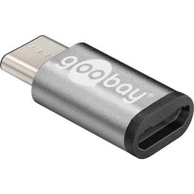 Goobay usb-c > usb micro-b 2.0 adapter (grijs)