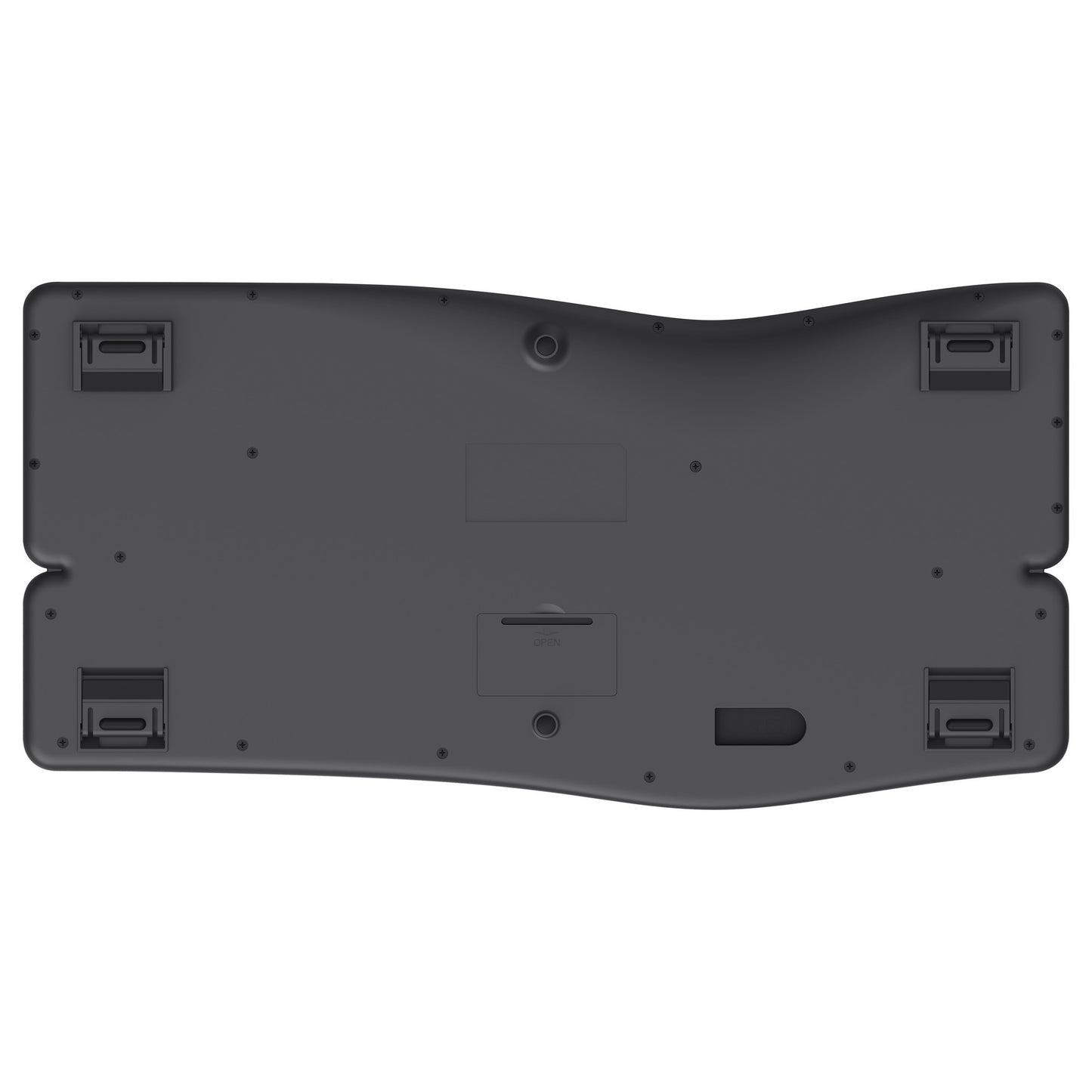 Trust keyra ergonomisch draadloos toetsenbord (zwart, us lay-out (qwerty), 100%, 2.4 ghz usb | bluetooth)