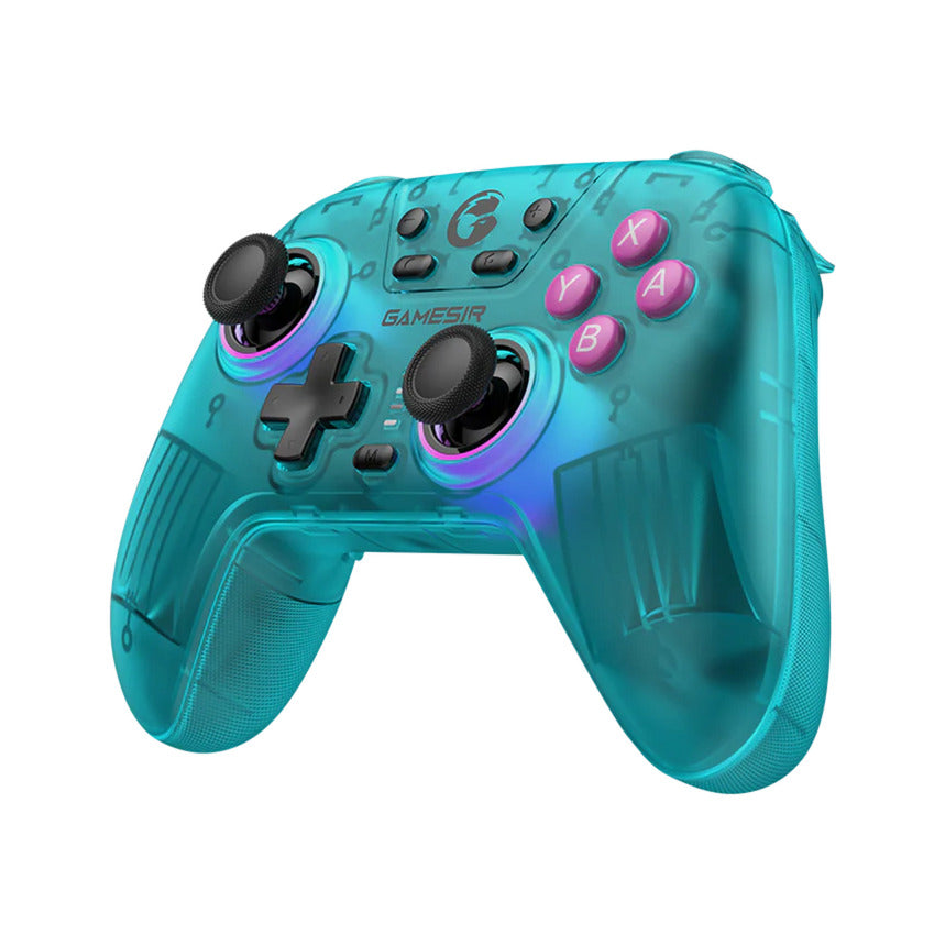 Gamesir nova hd rumble ns controller (blauwgroen, pc, steam, android, ios, switch, bluetooth 2.4 ghz usb)