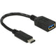 Delock superspeed usb-c 3.1, gen 1 male > usb-a female adapter (zwart, 0,15 meter)