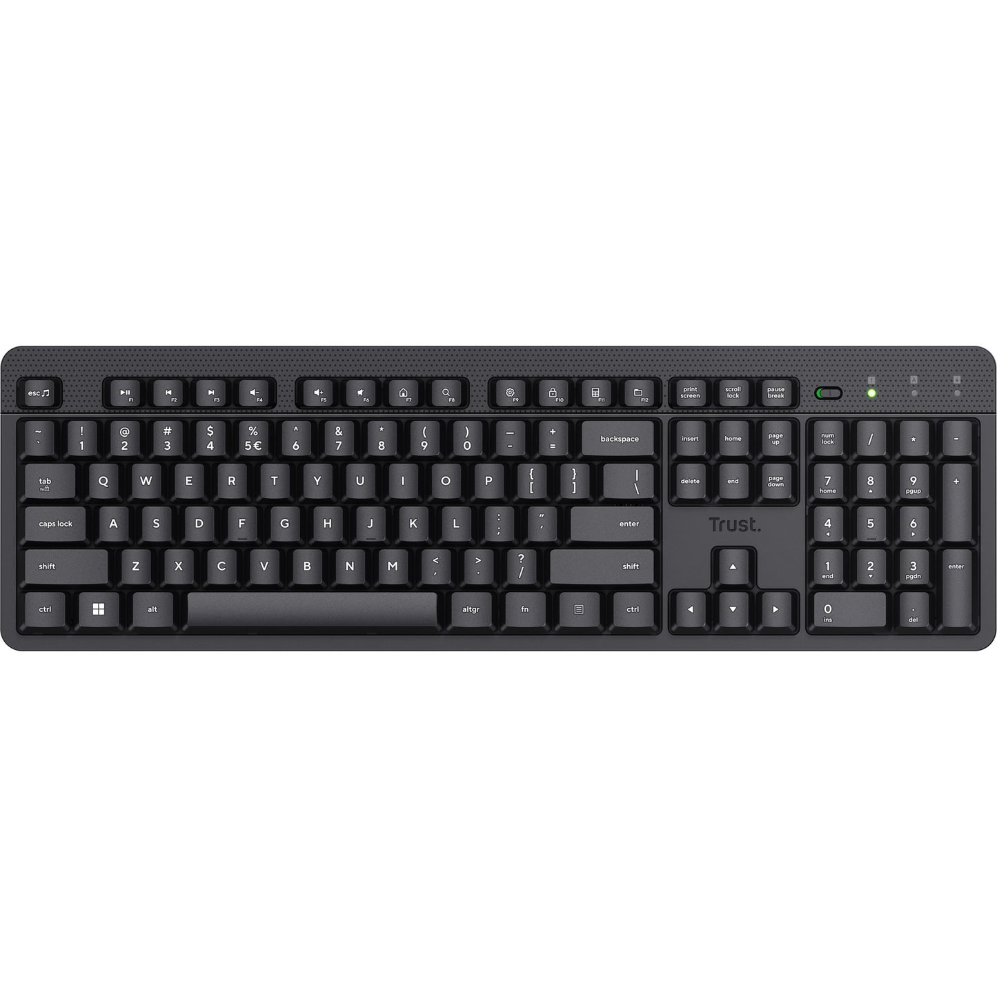 Trust ody ii draadloos toetsenbord (zwart, eu lay-out (qwerty), membraan, stil)