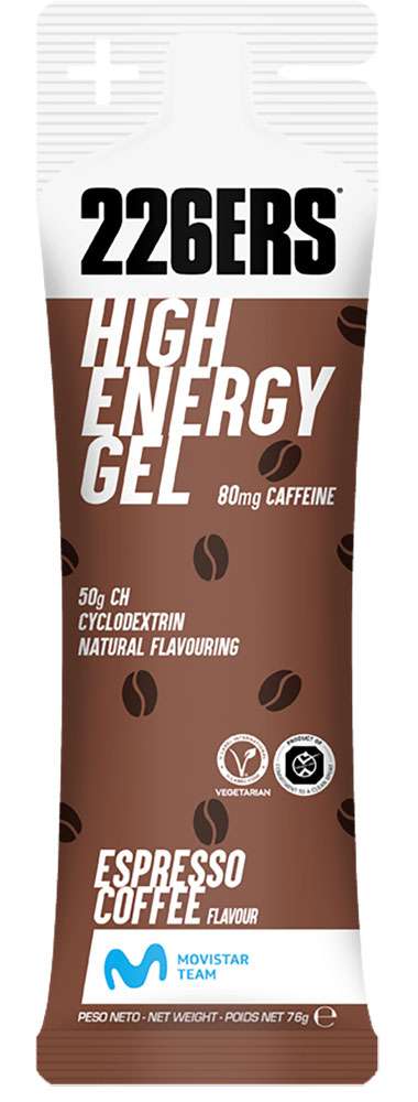 226ers high energy 80mg caffeine espresso coffee gel 76g