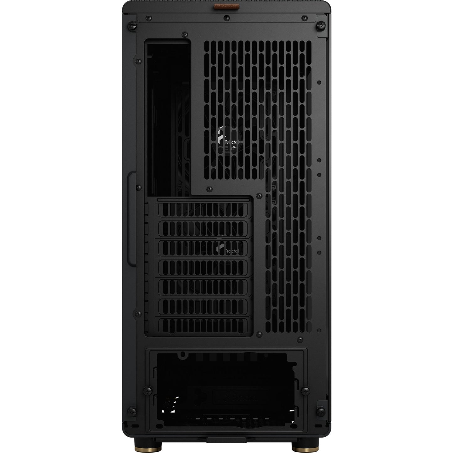 Fractal design north midi tower behuizing (zwart houtkleur | 2x usb-a | 1x usb-c | tempered glass)