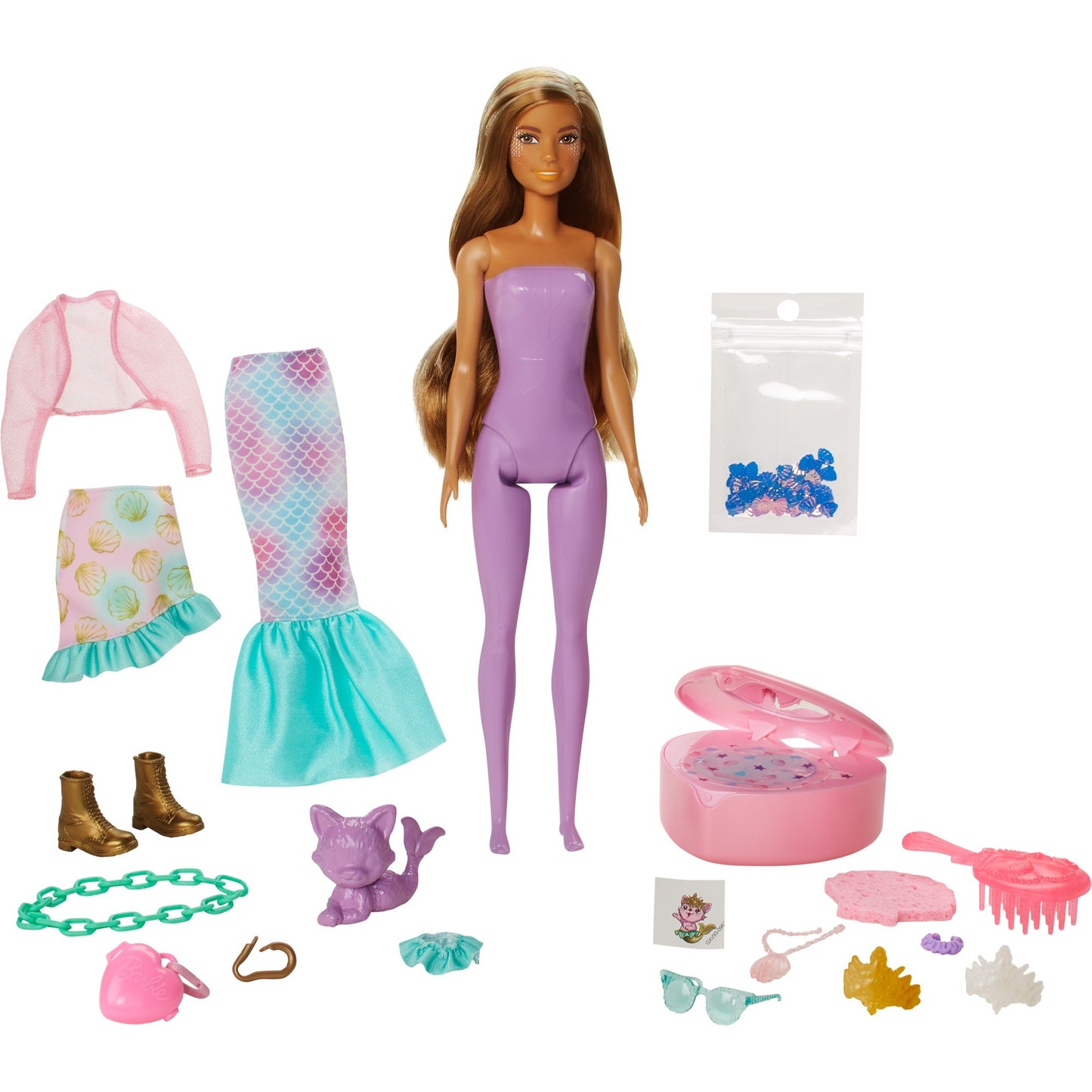 Barbie color reveal - fantasy fashion zeemeermin pop