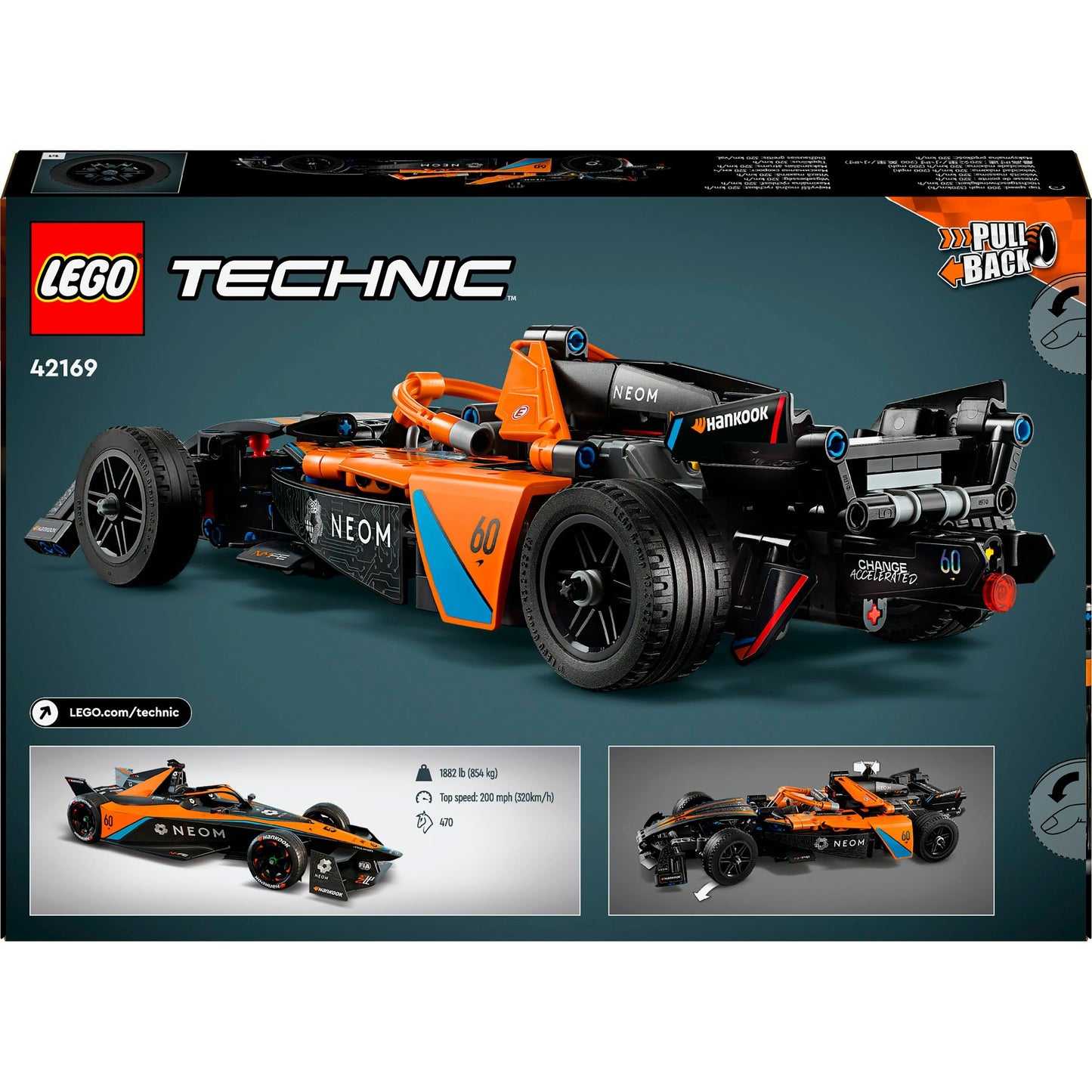 Lego technic 42169 neom mclaren formula e racewagen
