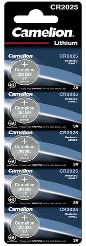 Camelion knoopcel batterij - cr2025 - 5 batterijen