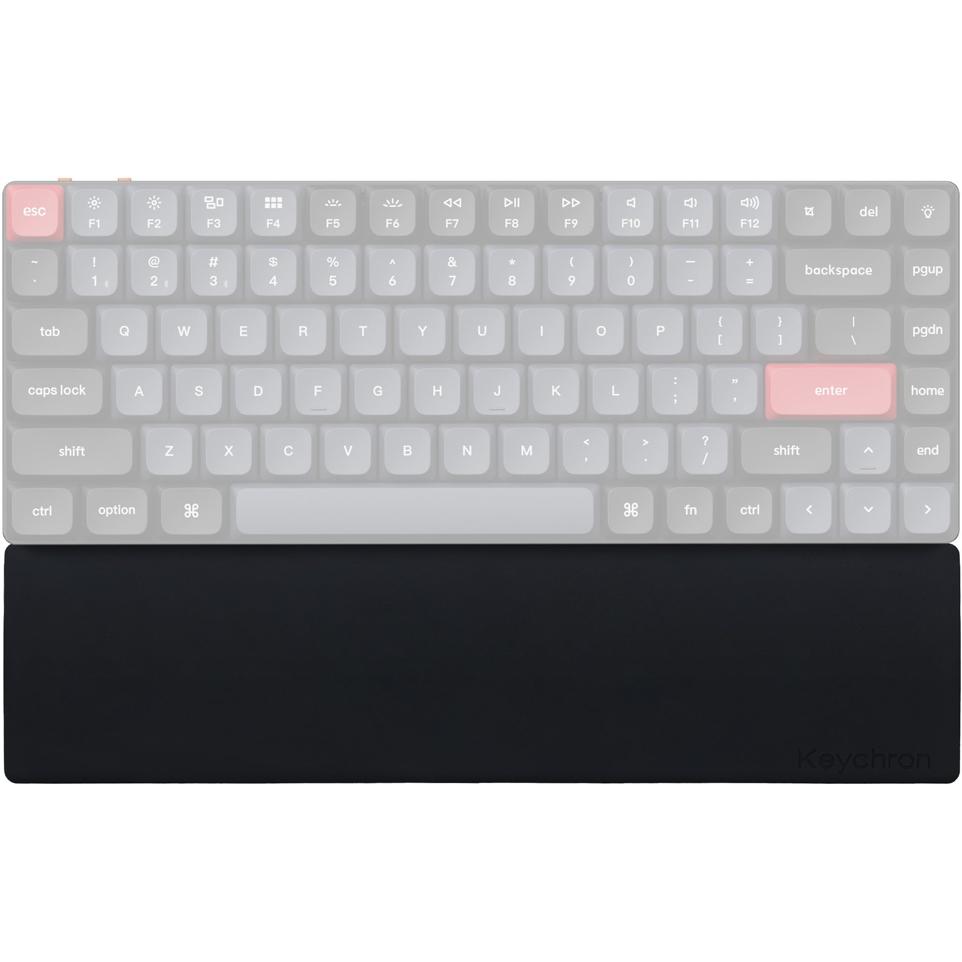 Keychron silicone palm rest voor k3 k3 pro k3 max k7 k7 pro polssteun (zwart, low profile)