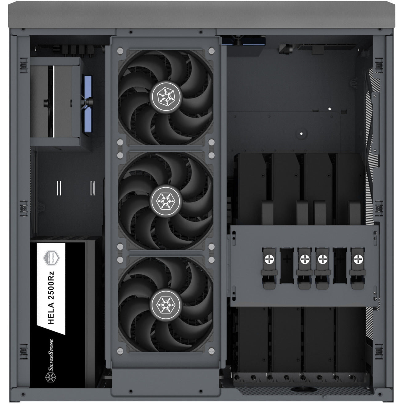 Silverstone crown 04 htpc behuizing (donkergrijs | 4x usb-a | 1x usb-c)