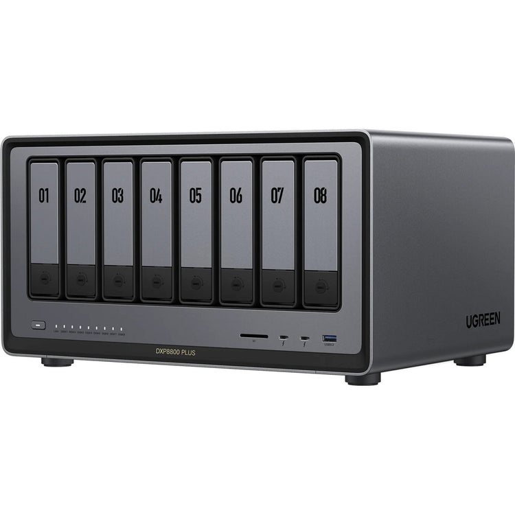 Ugreen nasync dxp8800 plus (grijs, wifi, 2x 10gbe, hdmi, thunderbolt 4 (40 gb s))