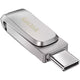 Sandisk ultra dual drive luxe 128 gb usb-stick (zilver, usb-a 3.2 gen 1, usb-c 3.2 gen 1)