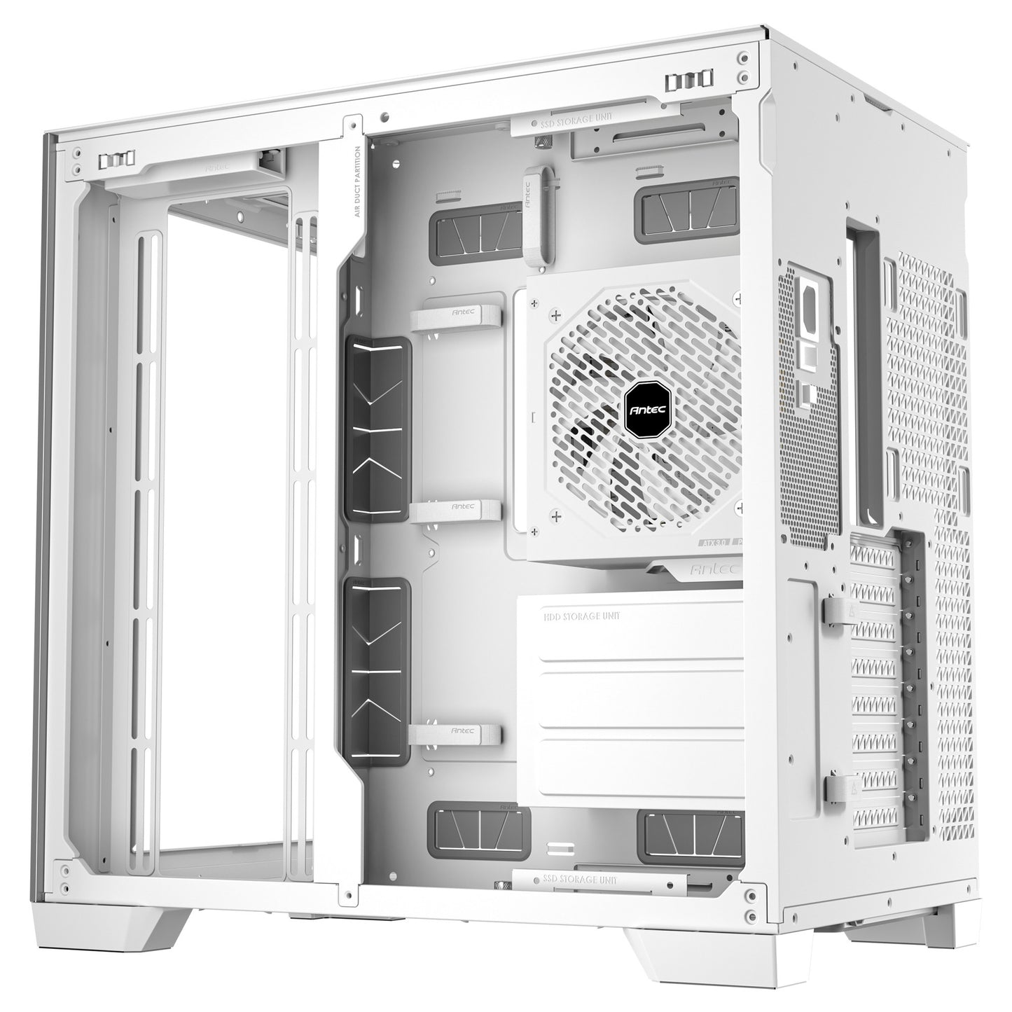 Antec c8 midi tower behuizing (wit zilver | 2x usb-a | 1x usb-c | tempered glass)