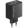 Lenovo dual usb-c (65w) gan (zwart, 2x usb-c, power delivery)