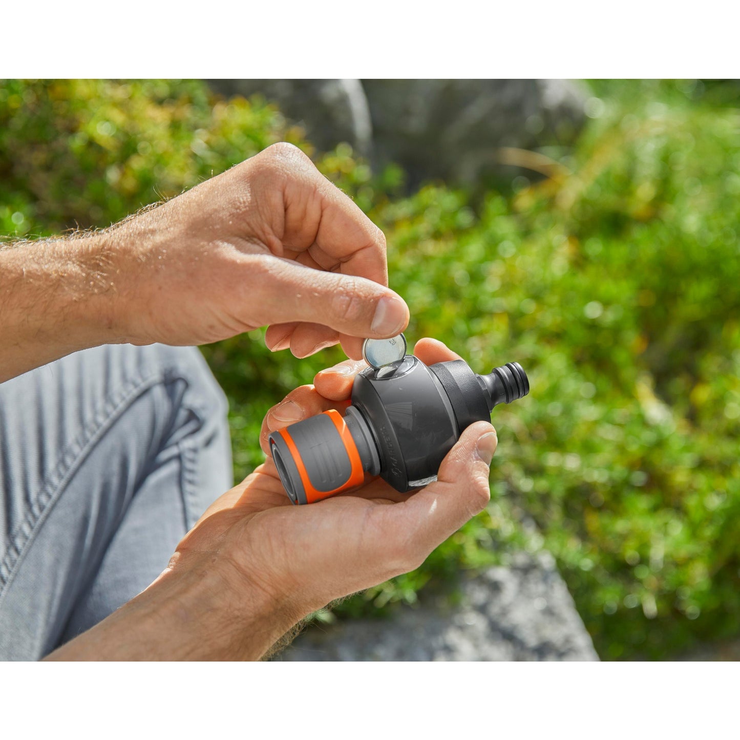 Gardena watermeter aquacount meetapparaat (grijs oranje, 18350-20)