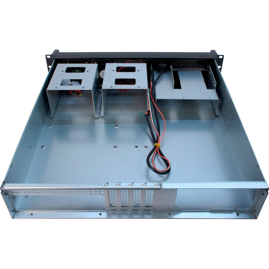 Inter-tech 2u-2098-sk rack behuizing (zwart | 2x usb-a)