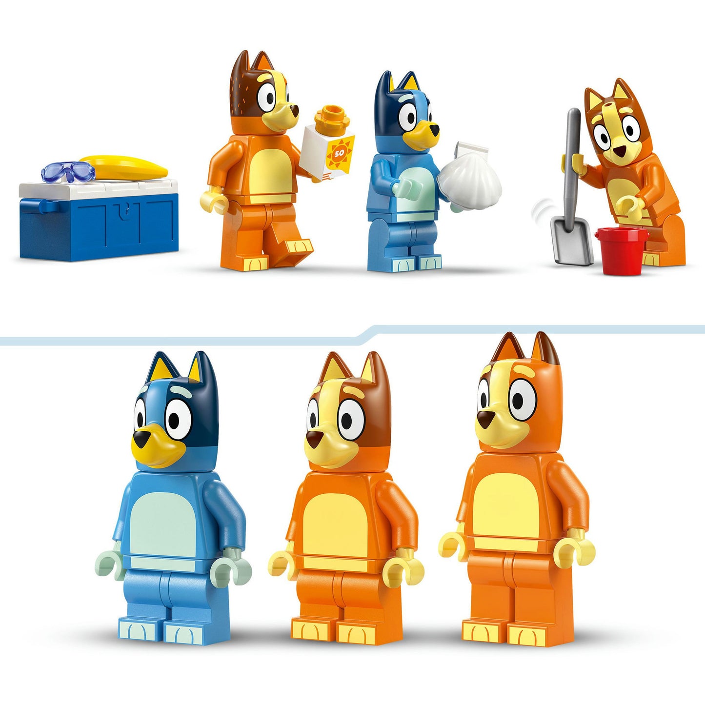 Lego ® bluey: bluey's autorit naar het strand, bouwset - 11202
