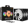 Be quiet! light wings lx pwm high-speed rgb case fans (zwart, 3 stuks, 140 x 140 x 25 mm)