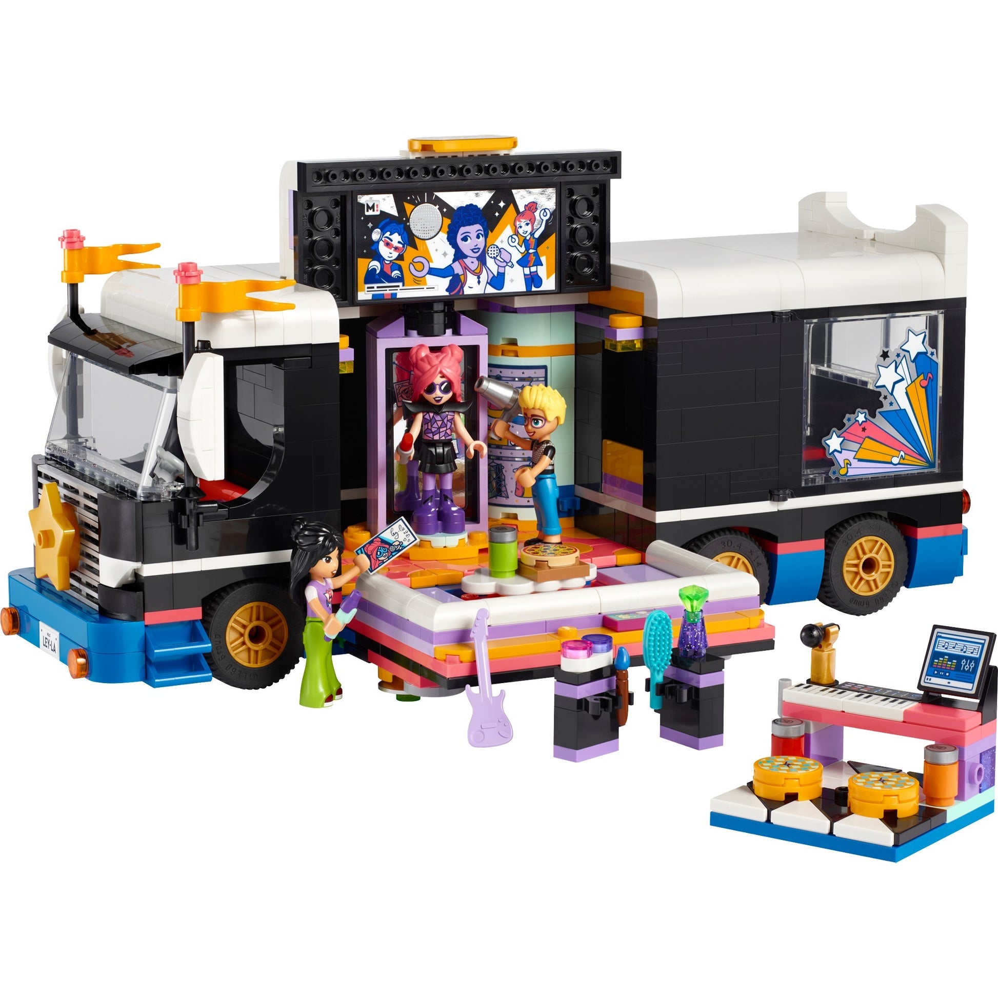 Lego friends - toerbus van popster constructiespeelgoed (42619)