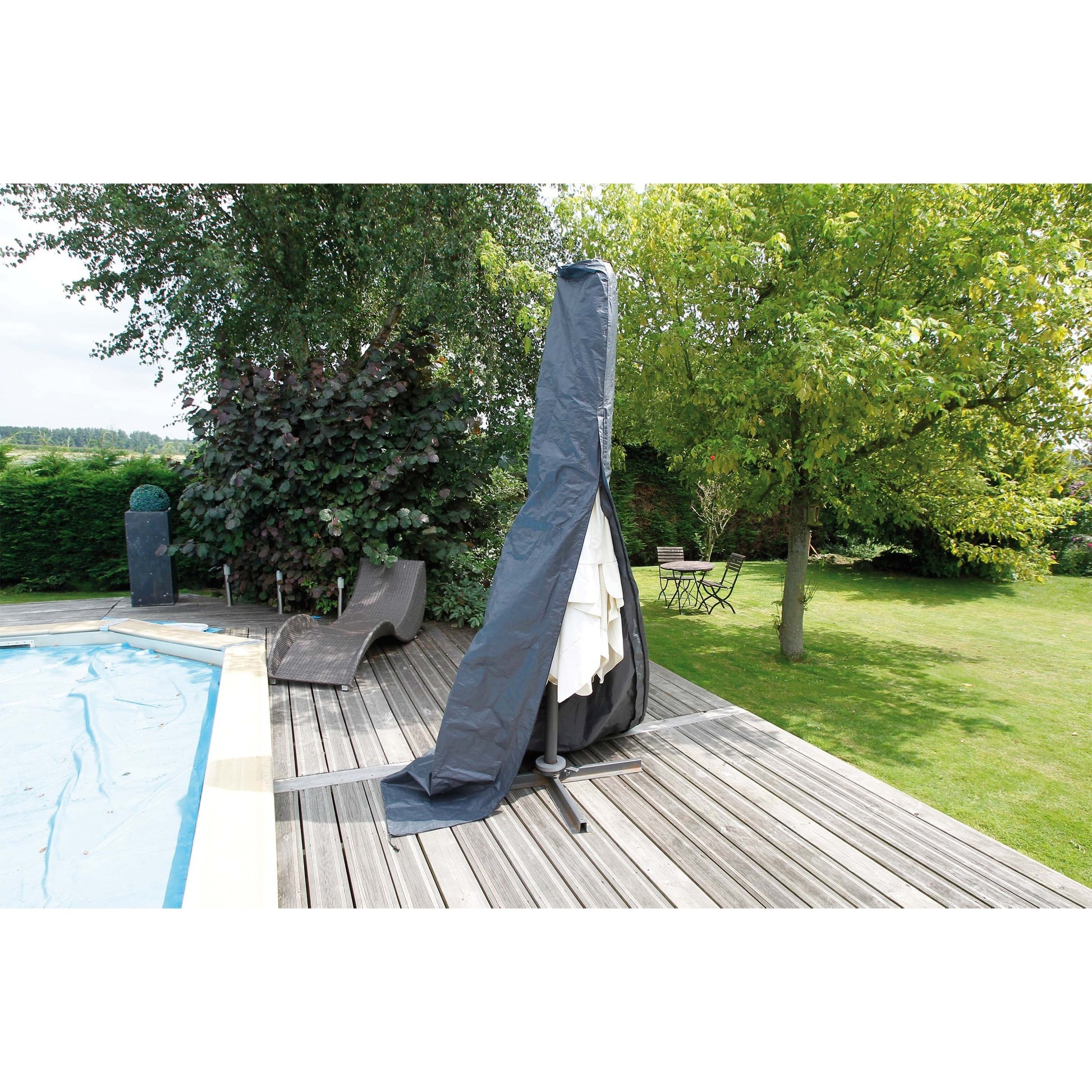 Nature tuinmeubelafdekhoes voor staande parasol (groot) afdekking (grijs, 6030617)