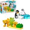 Lego duplo town 10442 families van wilde dieren: pinguïns en leeuwen