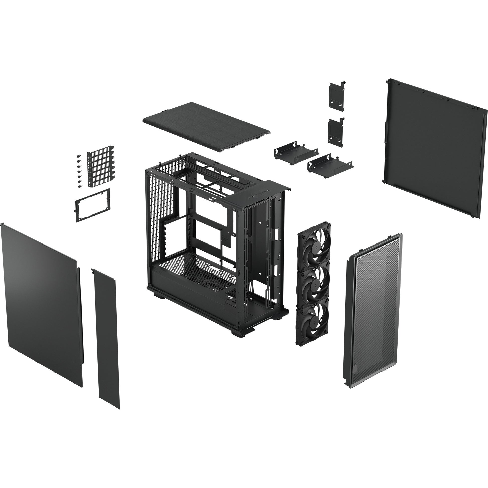 Fractal design epoch xl solid midi tower behuizing (zwart | 2x usb-a | 1x usb-c)