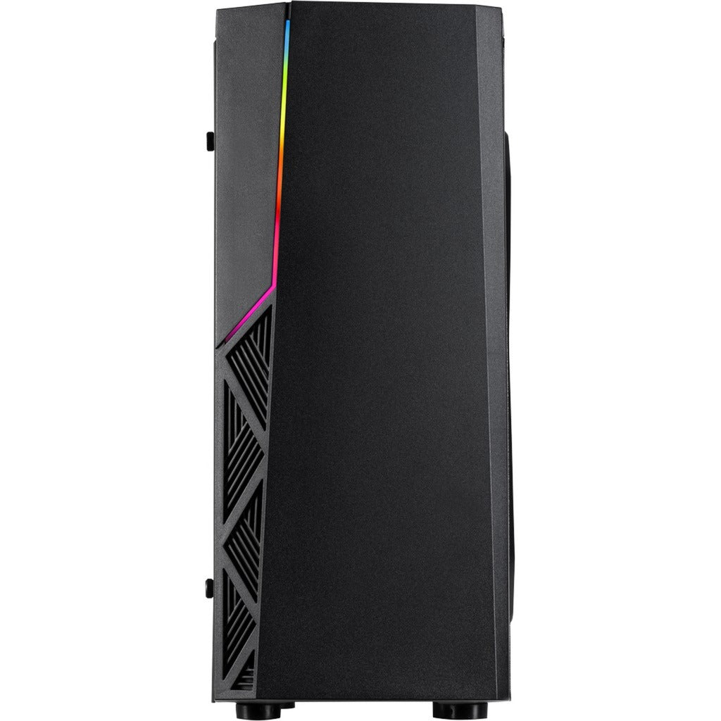 Inter-tech b-02 rgb midi tower behuizing (zwart | 3x usb-a | rgb | window)