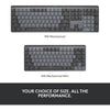 Logitech mx mechanical mini toetsenbord (zwart, us-international lay-out (qwerty), gl tactile, 80% (tkl), bluetooth)