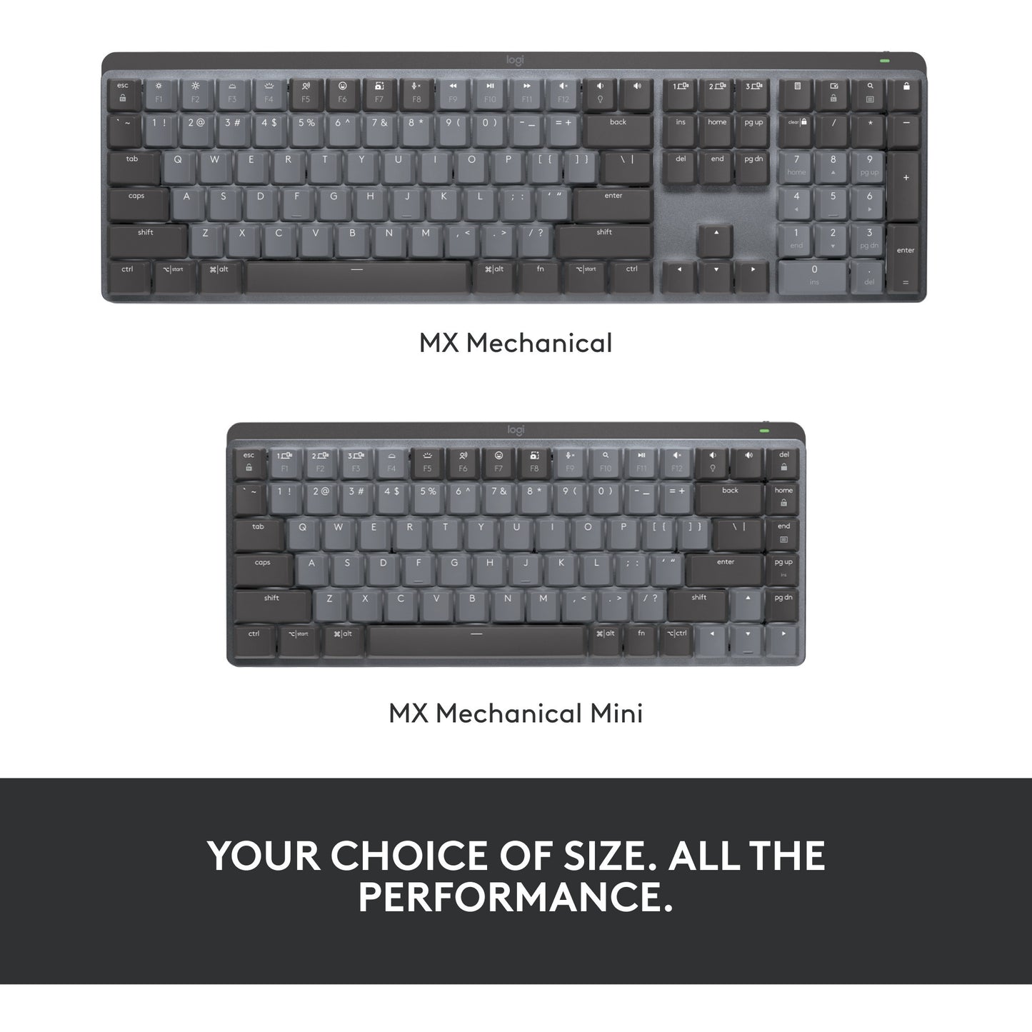 Logitech mx mechanical mini toetsenbord (zwart, us-international lay-out (qwerty), gl tactile, 80% (tkl), bluetooth)