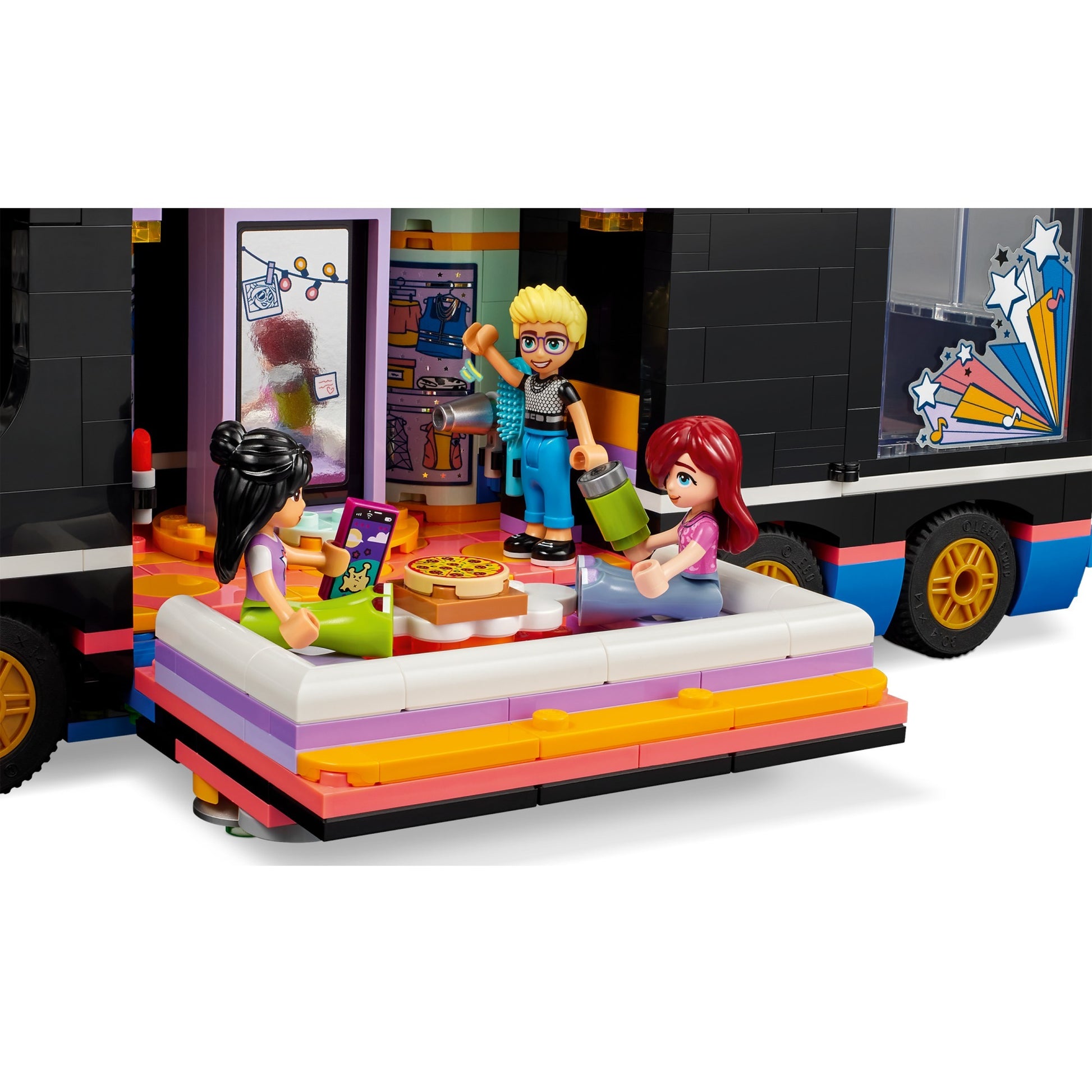 Lego friends - toerbus van popster constructiespeelgoed (42619)