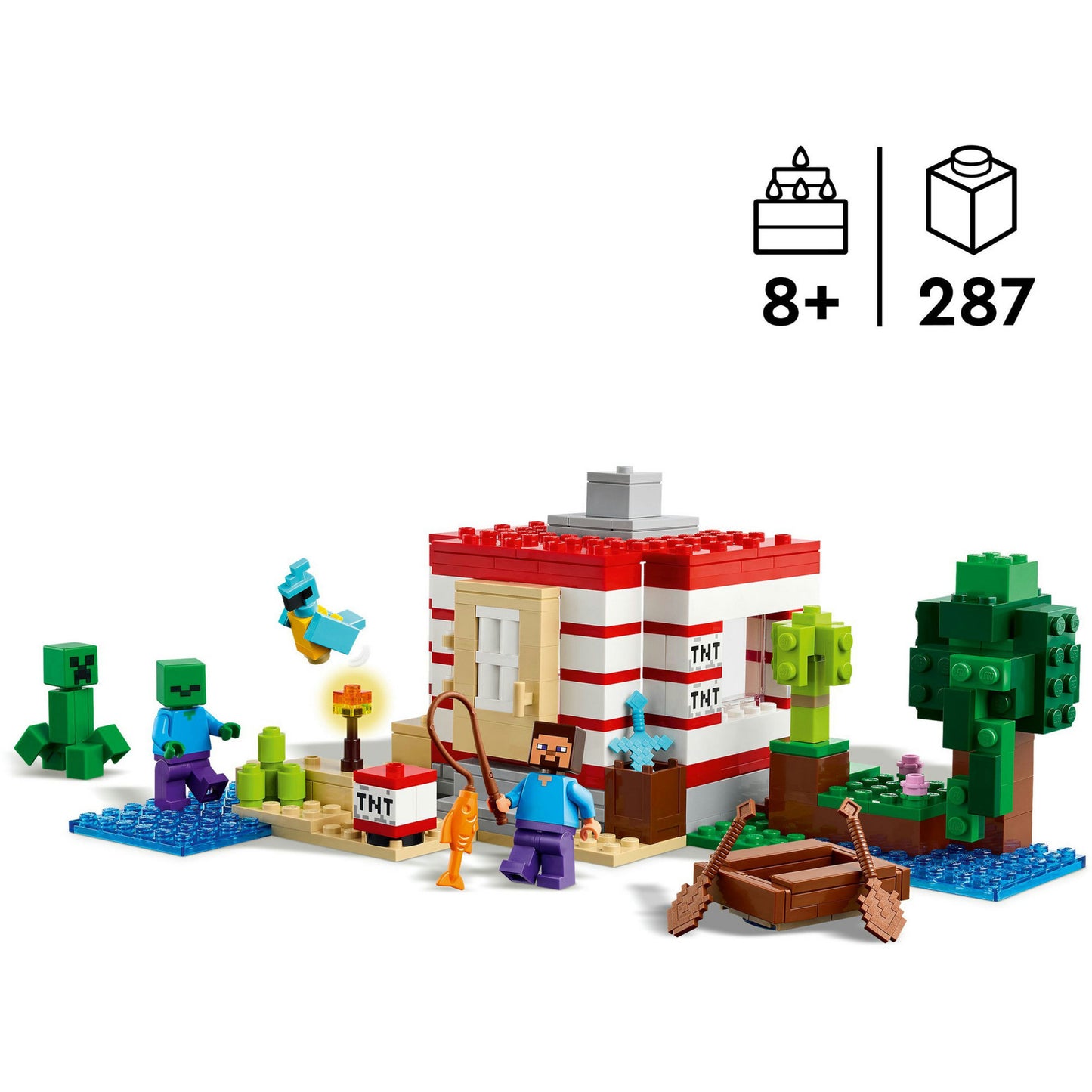 Lego ® minecraft® het tnt junglehuis, videogameset - 21275